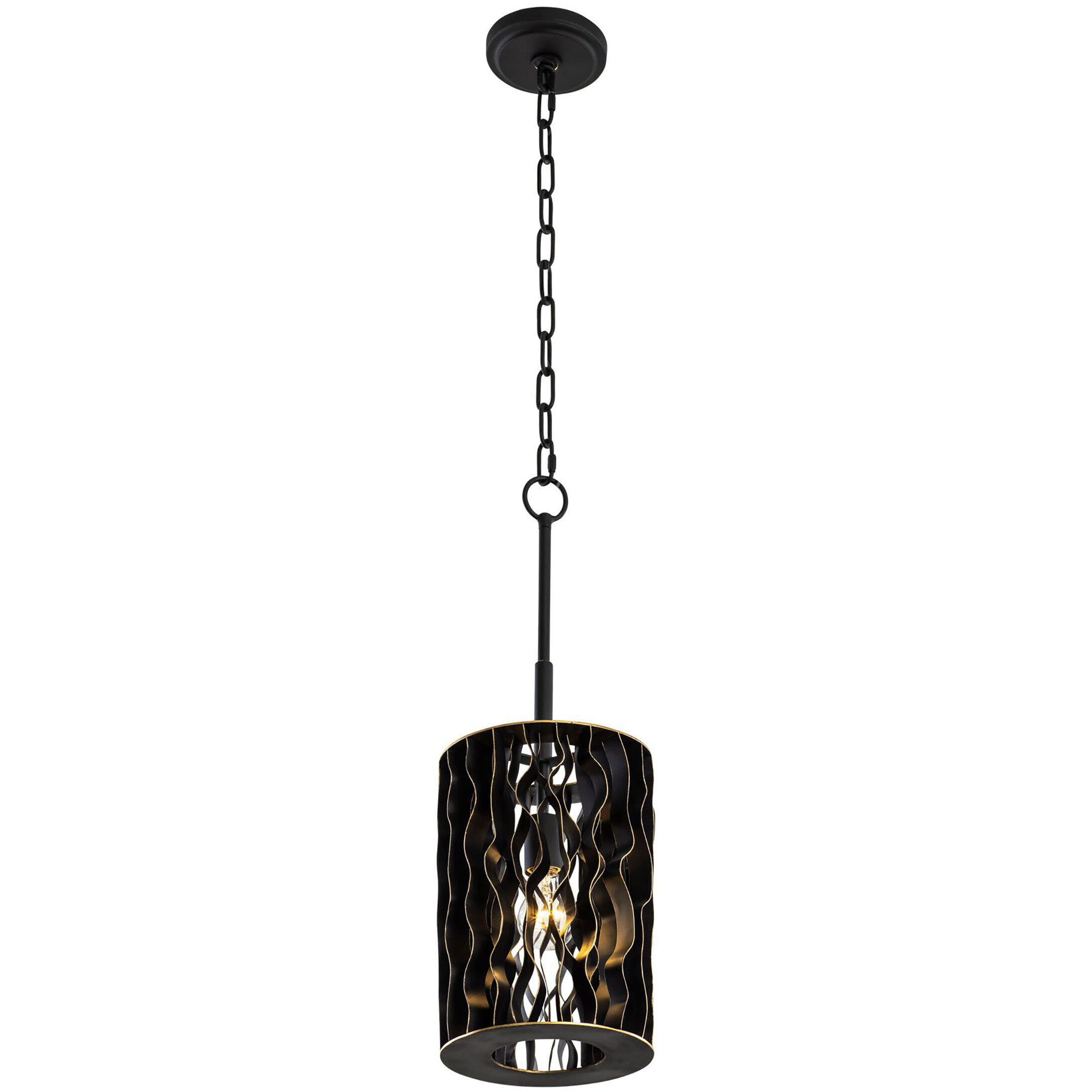 Estela 1 Light 8.5 inch Matte Black Mini Pendant Ceiling Light, Smithsonian Collaboration