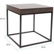 Kenton 24.5 X 24 inch Smoke Gray/Black Side Table