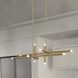 Manhattan LED 48 inch Brushed Gold Linear Chandelier Ceiling Light