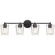Ballas 4 Light 31.5 inch Black Bathroom Vanity Light Wall Light