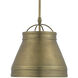 Lumley 1 Light 13 inch Antique Brass Pendant Ceiling Light