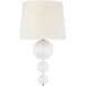 Julie Neill Talia LED 10 inch Gild and Clear Swirled Glass Sconce Wall Light
