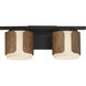 Draughtsman 2 Light 18 inch Walnut and Black Bath Vanity Wall Light in Satin White