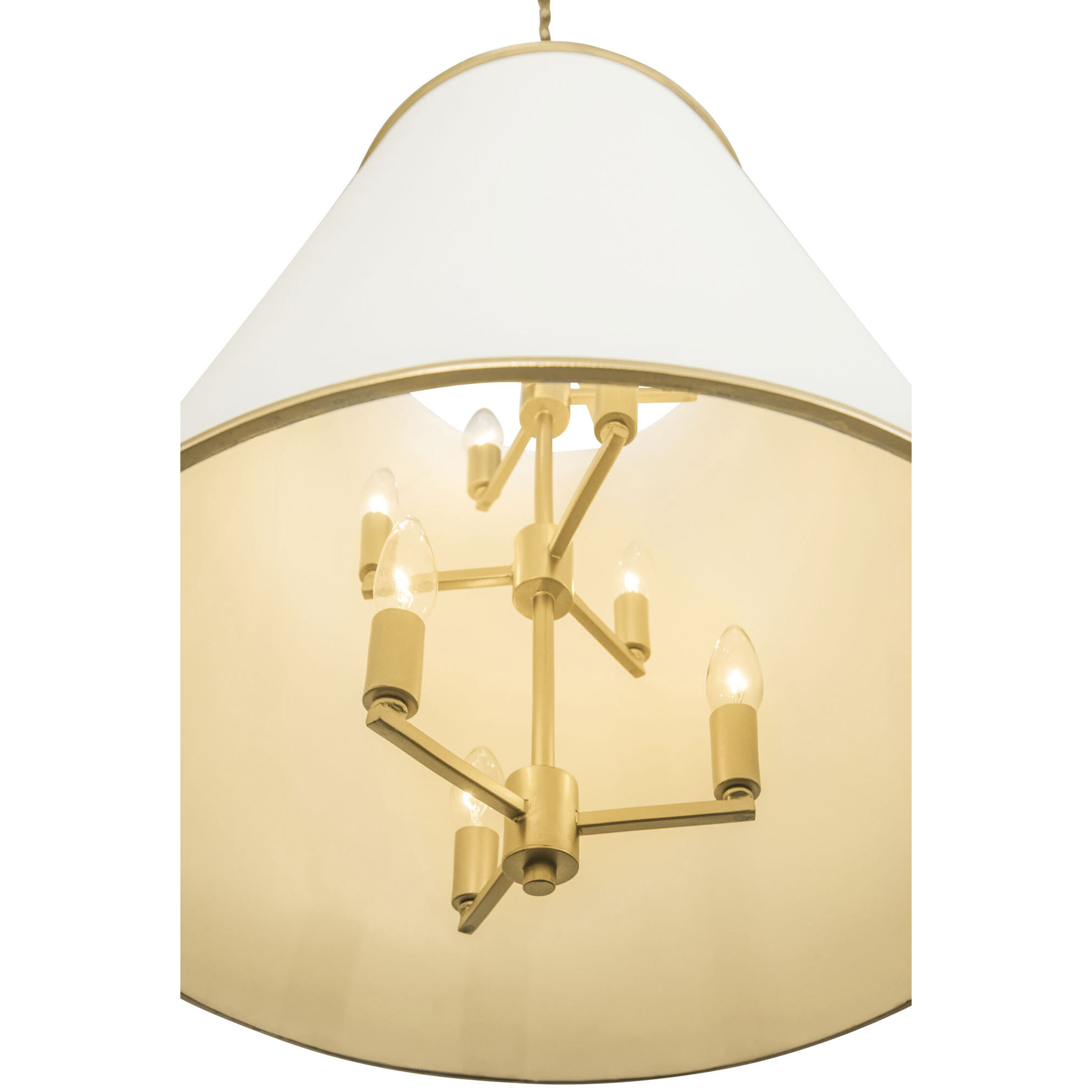 Coco 9 Light 20 inch Matte White/French Gold Foyer Pendant Ceiling Light