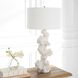 Remnant 32 inch 150 watt White Stone Table Lamp Portable Light