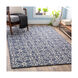 Scott 72 X 48 inch Dark Blue/Cream Rugs, Wool