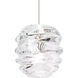 Sean Lavin Audra LED 5.3 inch Satin Nickel Pendant Ceiling Light in LED 90 CRI 3000K, Clear Glass
