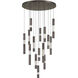 Ronda LED 32 inch Harlow Bronze Multi Drop Chandelier Ceiling Light