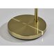 Wyatt 60 inch 100 watt Antique Brass Wireless Charging Floor Lamp Portable Light, with Table