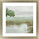 Trees and Creek Green and Gray and Brown and White Framed Art