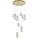 Aston 9 Light 24 inch Satin Gold Pendant Ceiling Light