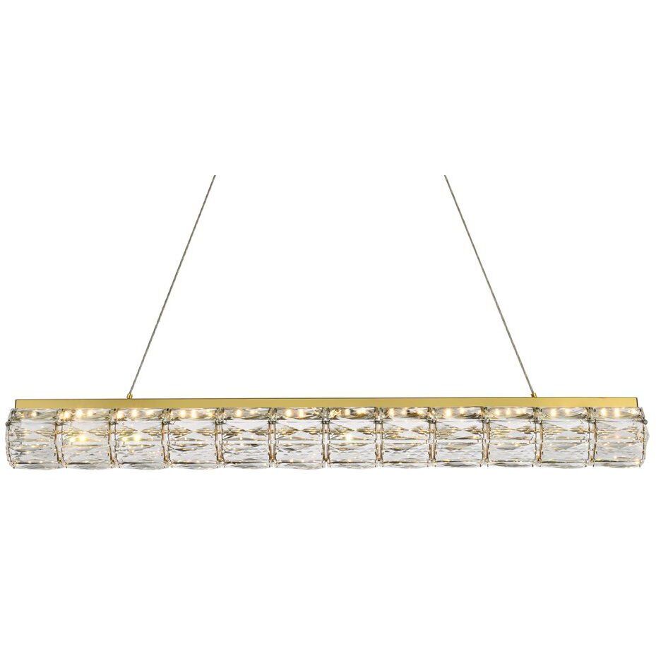 Valetta 1 Light 36 inch Gold Linear Pendant Ceiling Light