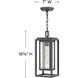 Coastal Elements Republic LED 7 inch Oil Rubbed Bronze Outdoor Hanging Lantern in 12V LED, Estate Series
