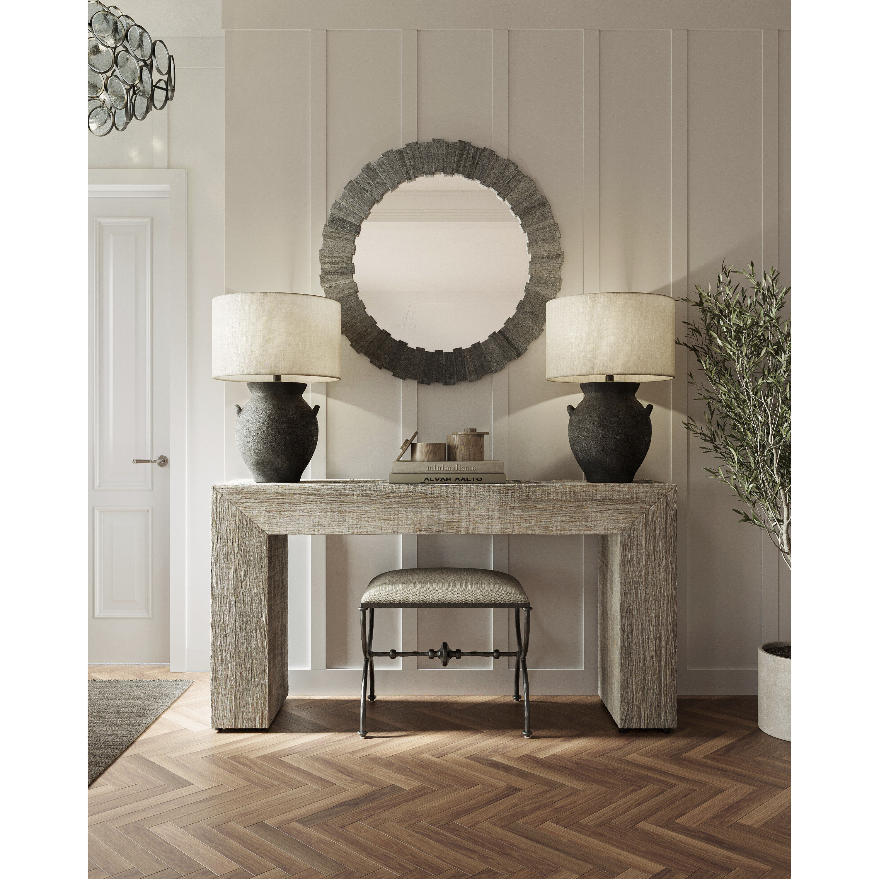 Anza 27.25 inch 150 watt Black Ash/Satin Black Table Lamp Portable Light