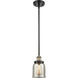 Ballston Bell 1 Light 5 inch Black Antique Brass Mini Pendant Ceiling Light, Small Bell