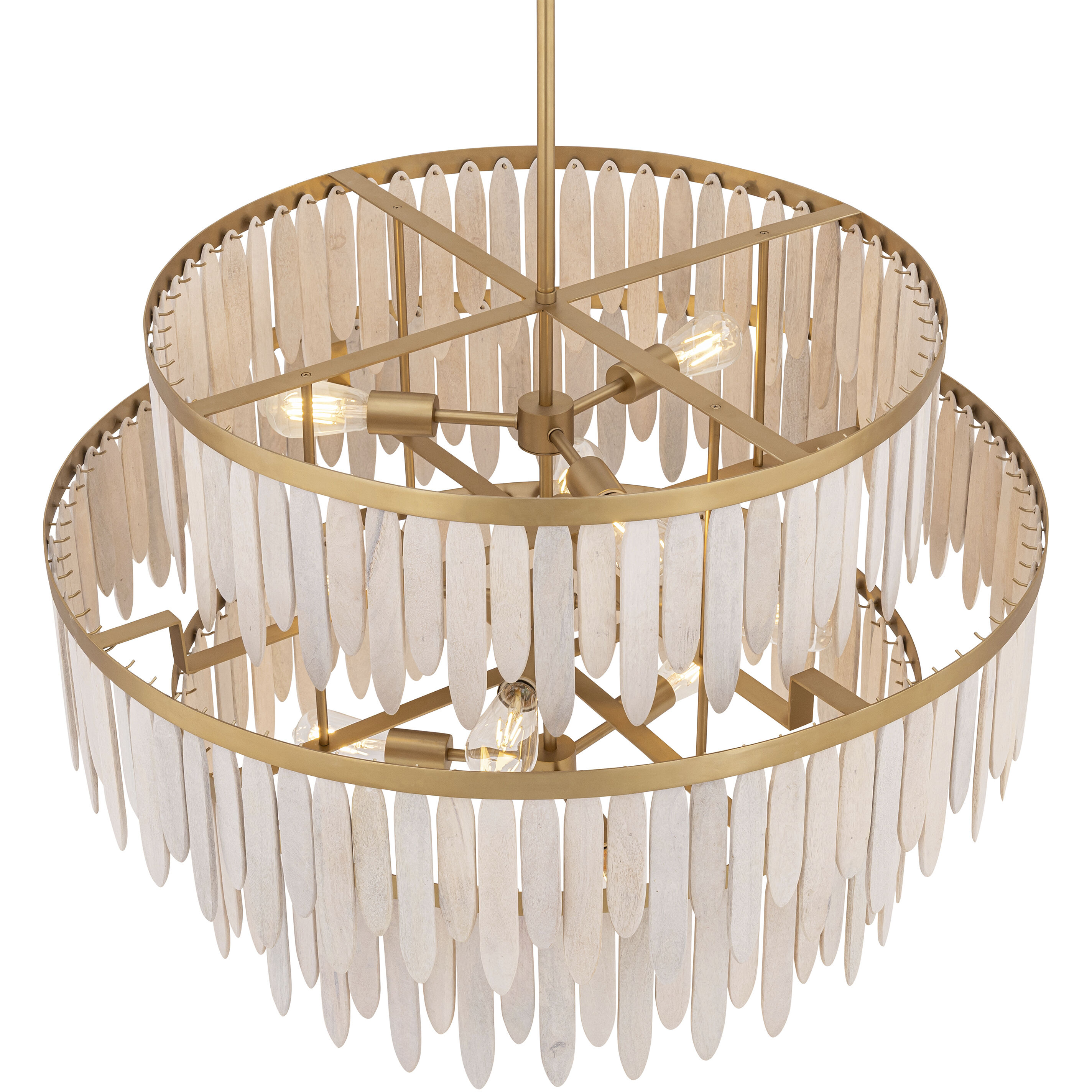 Marimba 10 Light 36 inch Weathered White Chandelier Ceiling Light