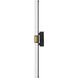 Kai LED 24.5 inch Black with Lacquered Brass Bath Wall Light