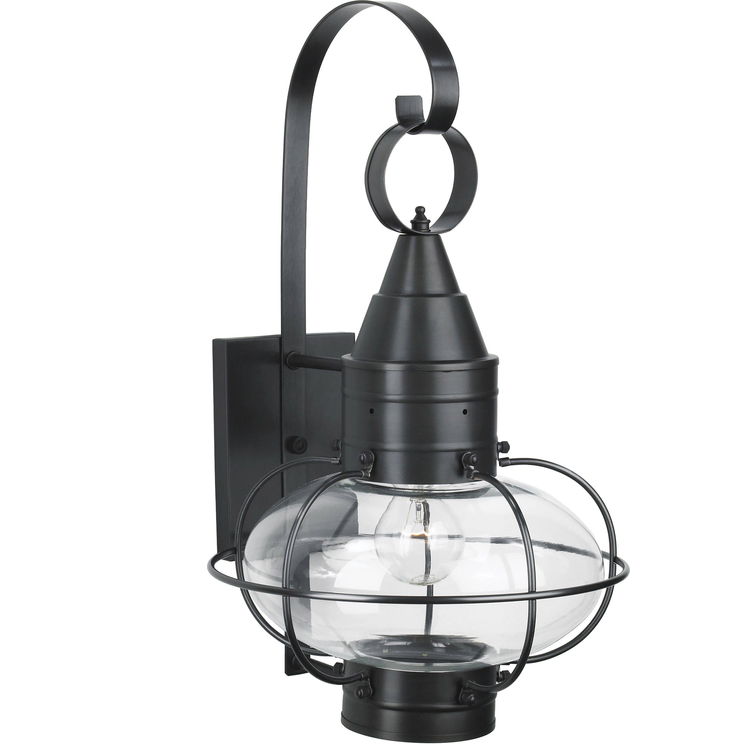 Classic Onion 1 Light 18.5 inch Black Outdoor Sconce