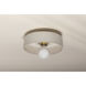 Ray 1 Light 11 inch Aged Brass and Ceramic Reactive White Flush Mount Ceiling Light