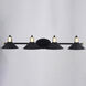 Akron LED 38 inch Matte Black and Natural Brass Bathroom Light Wall Light in 4
