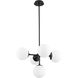 Midnetic 5 Light 22.25 inch Matte Black Pendant Ceiling Light