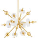 Maynard LED 32 inch Aged Brass Chandelier Ceiling Light