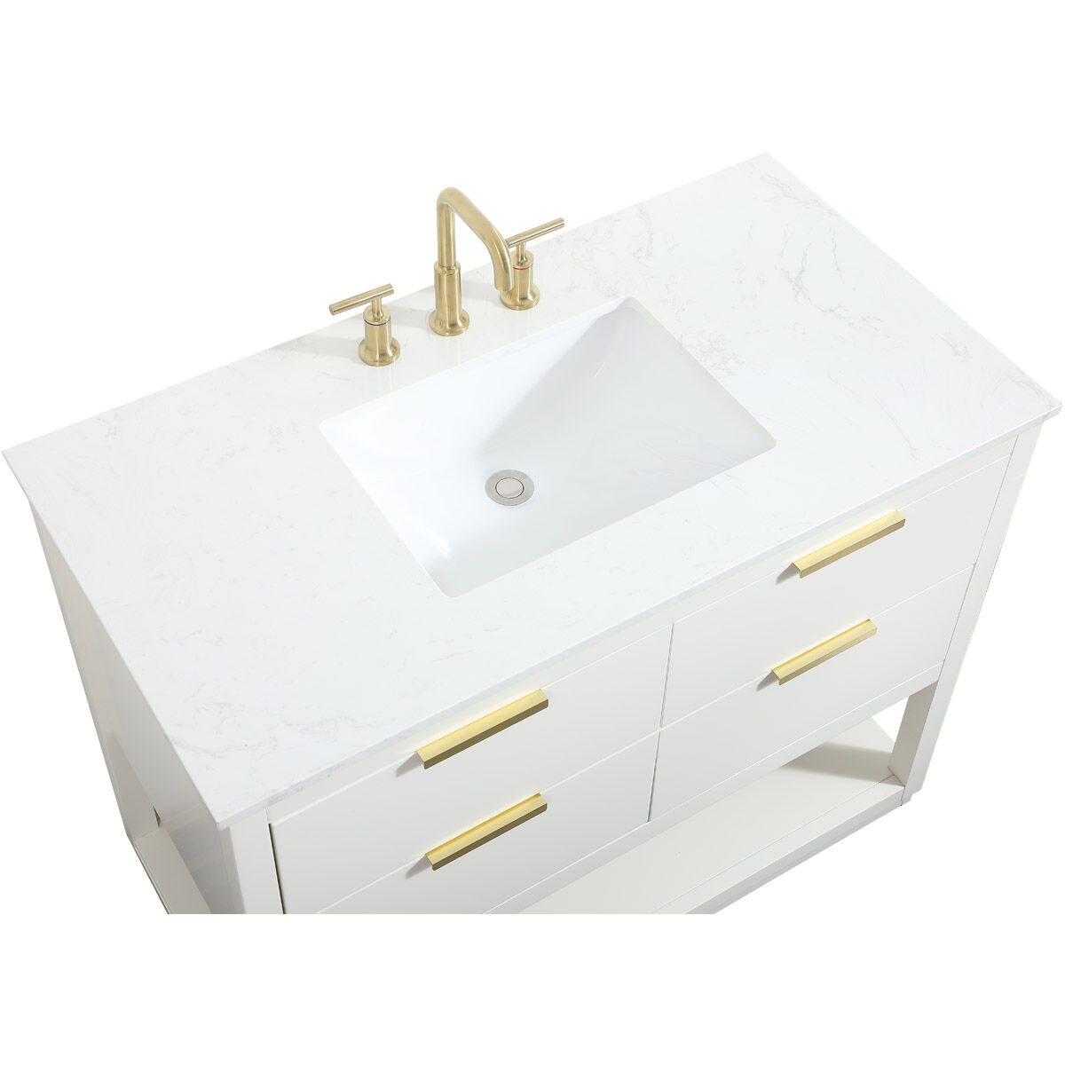 Larkin 42 X 22 X 34 inch White Vanity Sink Set