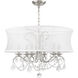 Newcastle 6 Light 24 inch Brushed Nickel Chandelier Ceiling Light