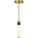 Abel LED 2.68 inch Black with Warm Brass Accents Mini-Pendant Ceiling Light