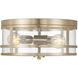 Lunden 3 Light 13 inch Modern Gold Flush Mount Ceiling Light