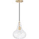 Elijah 1 Light 9 inch Soft Gold Pendant Ceiling Light