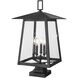 Rainer 5 Light 28.5 inch Black Outdoor Pier Mounted Fixture in G9