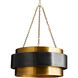 Nolan 4 Light 30 inch Vintage Brass Pendant Ceiling Light, Large