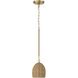 Jace 1 Light 6 inch Soft Gold Mini Pendant Ceiling Light