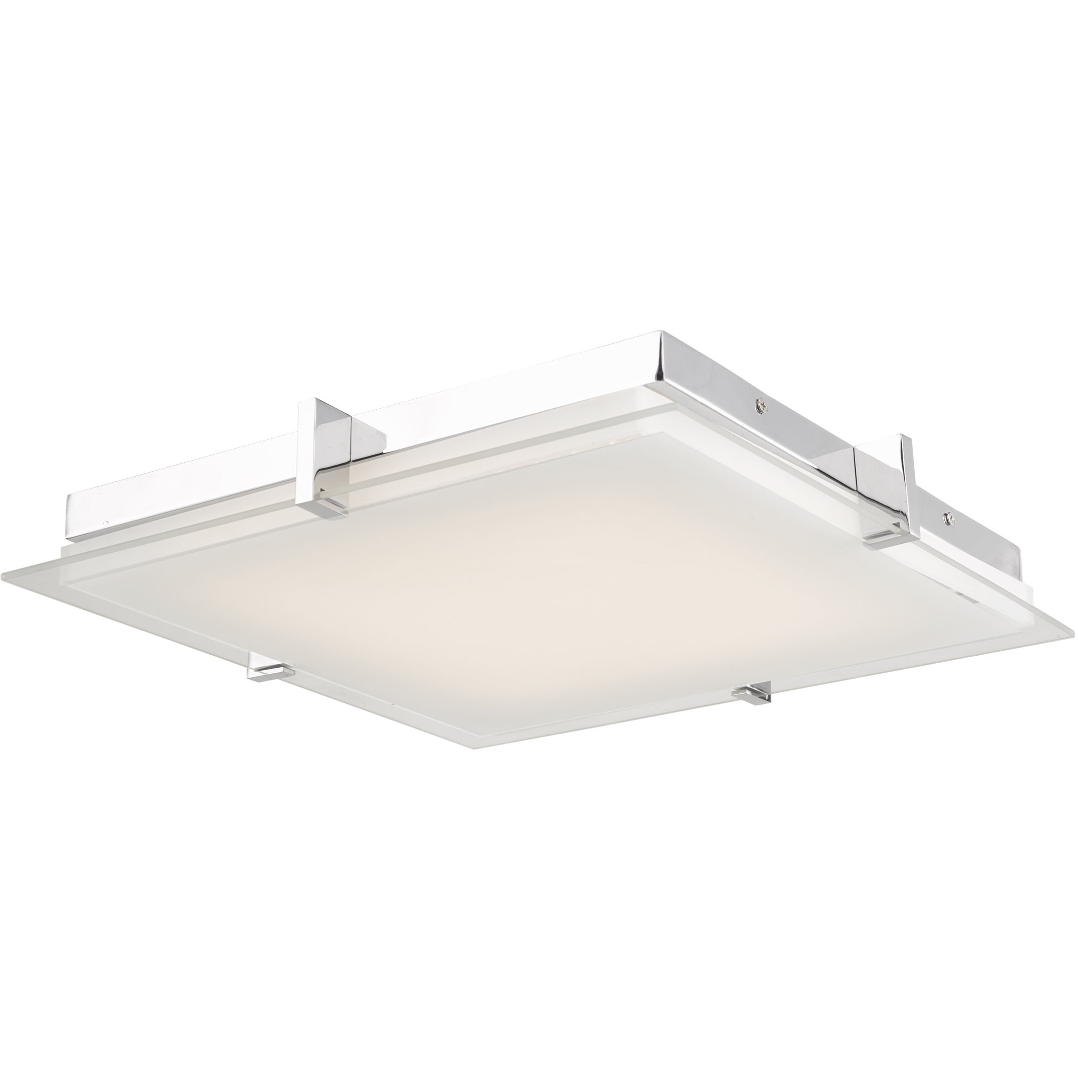 Matrix LED 15.4 inch Chrome Flush Mount Ceiling Light