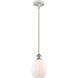 Ballston Eaton 1 Light 6 inch White and Polished Chrome Pendant Ceiling Light, Ballston