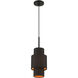 Sentosa 1 Light 7 inch Black Pendant Ceiling Light