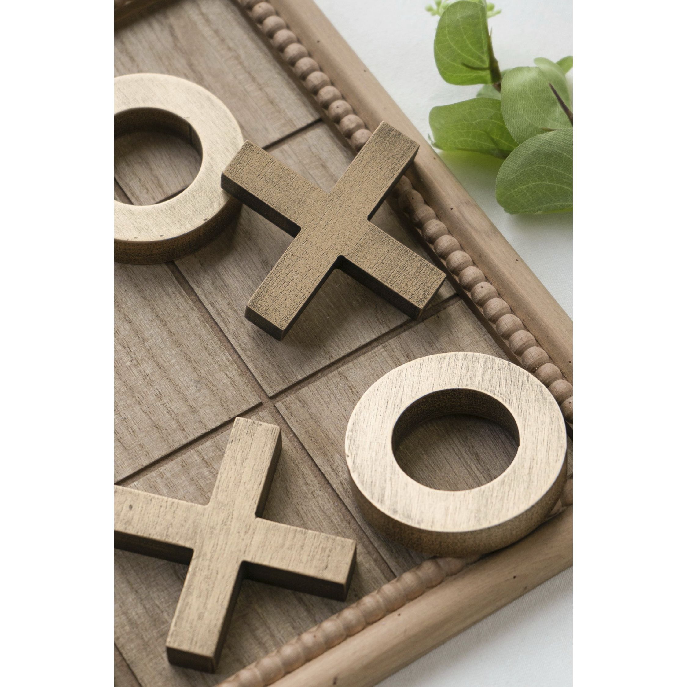 Anita Brown and Gold Tic-Tac-Toe Set