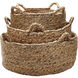Natural Low Rise 24 X 10 inch Basket, Set of 3