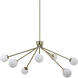 Mundo 7 Light 46 inch Champagne Chandelier Ceiling Light