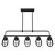 Starklake 5 Light 41 inch Natural Iron Linear Chandelier Ceiling Light
