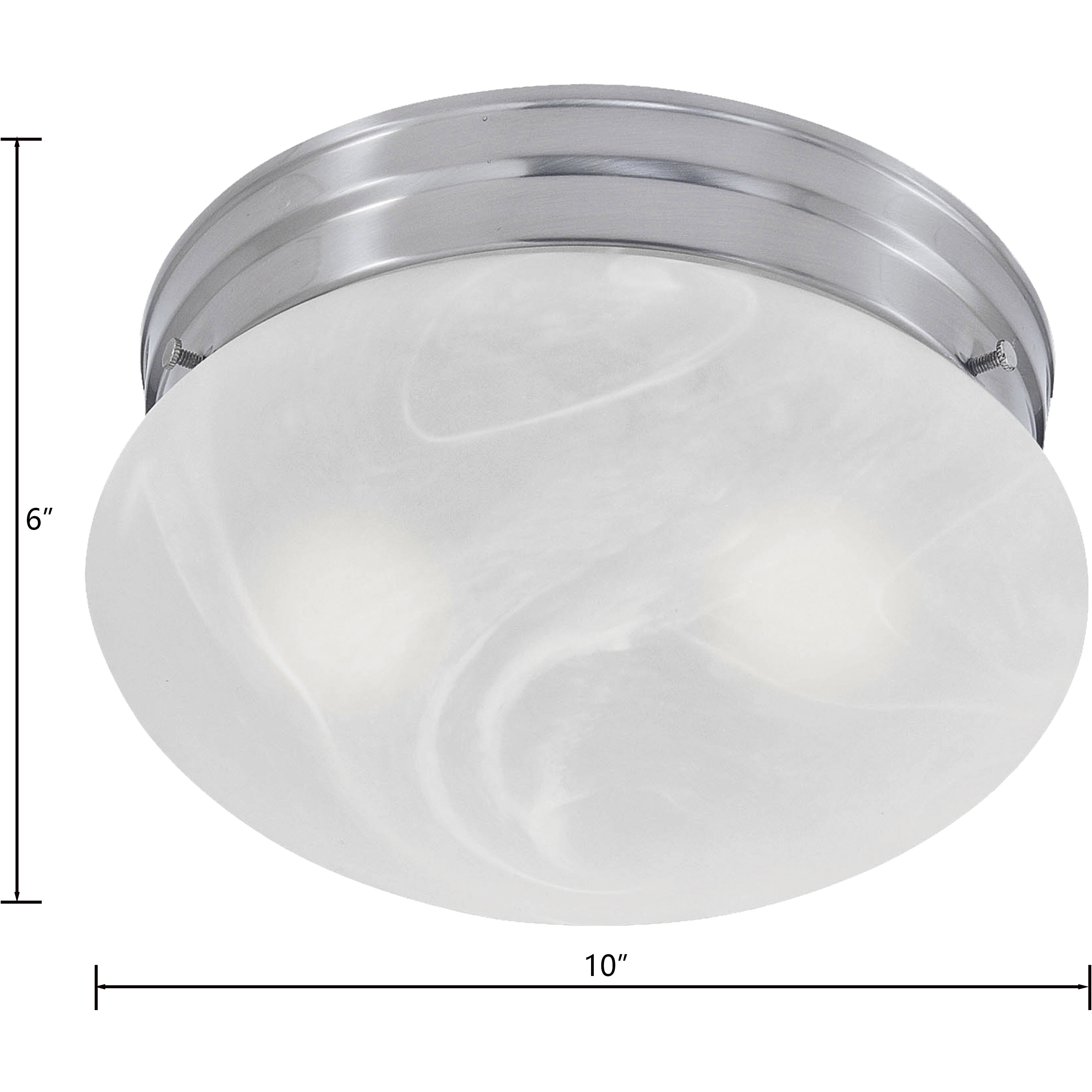 Elowen 2 Light 10 inch Brushed Nickel Flush Mount Ceiling Light