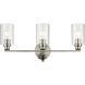 Gioe 3 Light 24.25 inch Brushed Nickel Vanity Light Wall Light