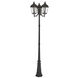 Morgan 3 Light 100 inch Textured Black Outdoor 3 Head Post