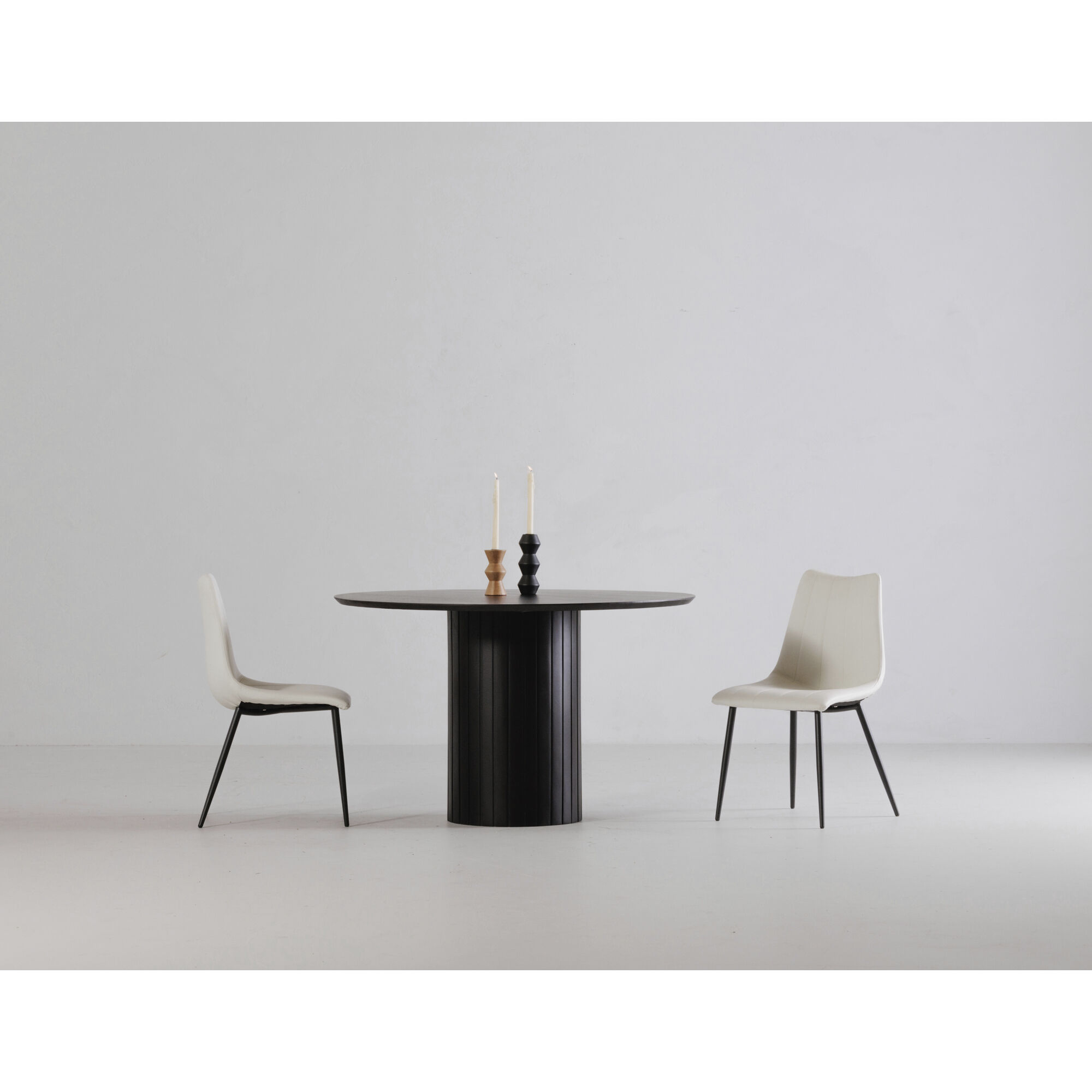 Povera 48 X 48 inch Black Dining Table, Round