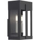 Berksford 2 Light 12 inch Black with Brushed Nickel Candles Outdoor Wall Lantern