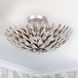 Broche 4 Light 16 inch Antique Silver Semi Flush Ceiling Light