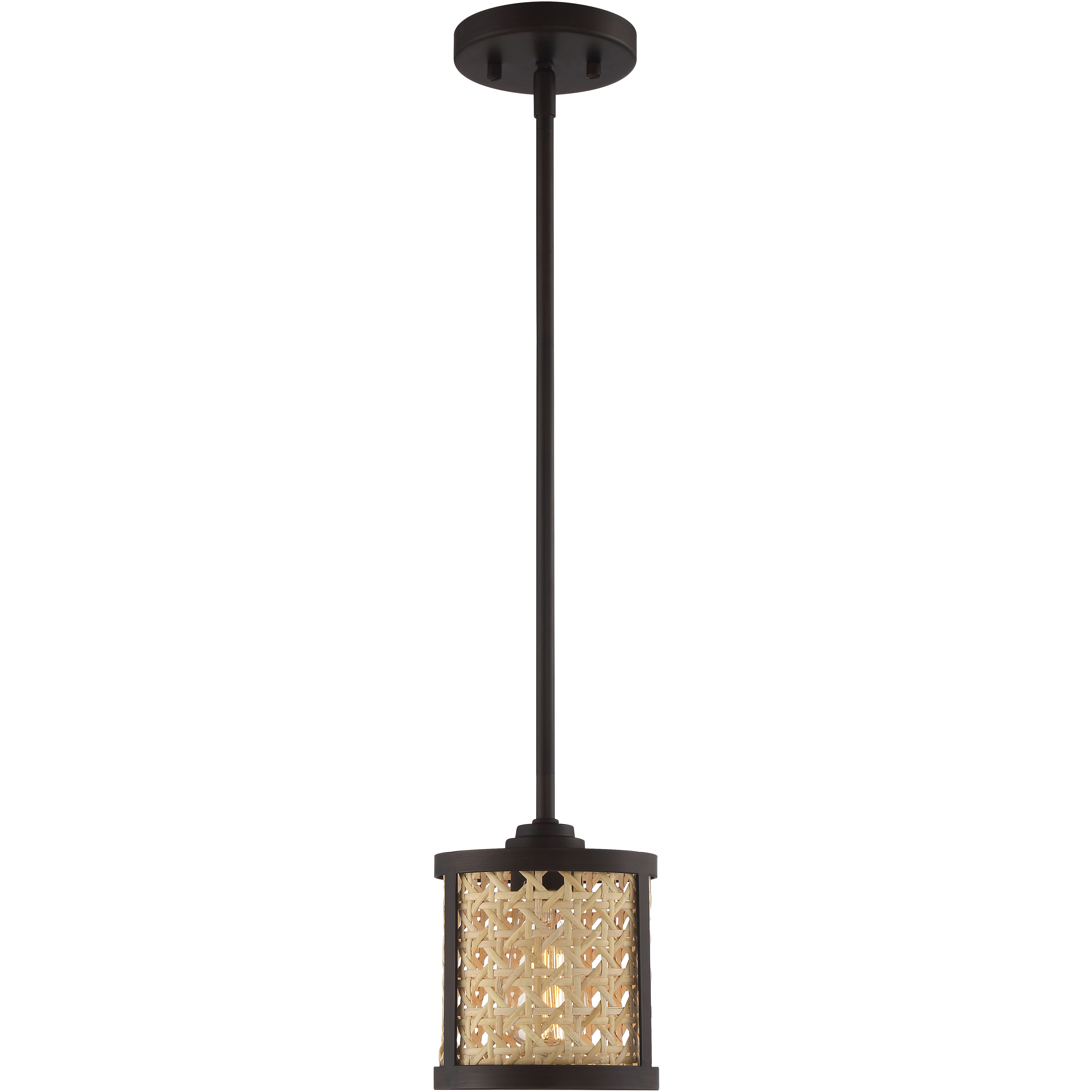 Malaya 1 Light 6 inch Aged Bronze Brushed Mini Pendant Ceiling Light