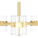 Aries 5 Light 28 inch Brushed Gold Chandelier Ceiling Light