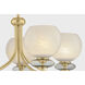 Alexia 5 Light 30 inch Aged Brass Chandelier Ceiling Light